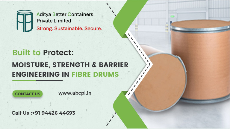 Fibre drums engineered for moisture resistance, structural strength, and barrier protection in industrial packaging